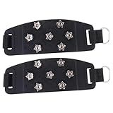 Verstellbares und einfaches Tragen: Die Eisgriffe für Schuhe verfügen über verstellbare Befestigungsbänder, die leicht auf Erwachsene und Kinder eingestellt werden können..Diese Funktion erleichtert es einfach, sie anzuziehen und abzunehmen, um sicherzustellen, dass Sie sie schnell und bequem verwenden können, wann immer Sie sie benötigen.