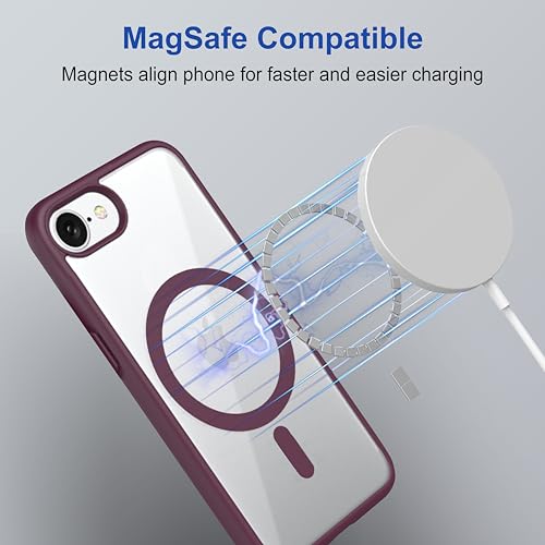 Image of Zapcase Back Case Cover for iPhone 17e | Compatible for iPhone 17e Back Cover | Scratch-Resistant Back Cover | Wine Red