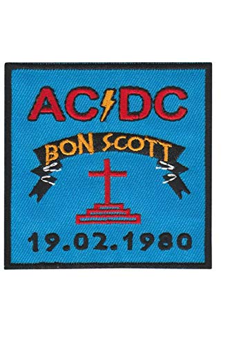 LipaLipaNa Ac Dc Acdc Bon Scott 19021980 Patch Badge Embroidered Iron on Applique Patch Accessory