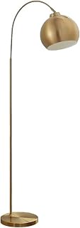Lindby Floor Lamp 'Moisia' in Gold Made of Metal for e.g. Living Room & Dining Room (1 Light Source, E27) from Standard Lamp, Arc Lamps