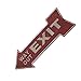 Produktbild amagogo 45x16cm Pfeil Form Retro Metall Blechschild Schilder Kaffee Bier Bar Dekor - Exit, 450 * 160mm