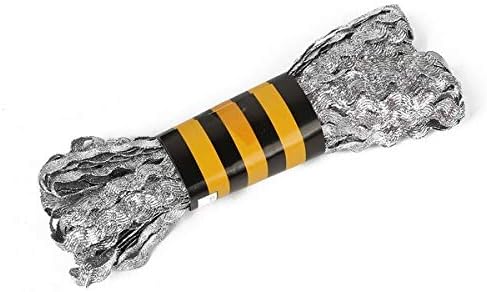 Miniatura 5 de Jammas 15 yardaslote hermoso metálico brillante RIC Rac cinta Zig Zag recortar cintas de encaje hilos hilos DIY material hecho a mano - (color azul)