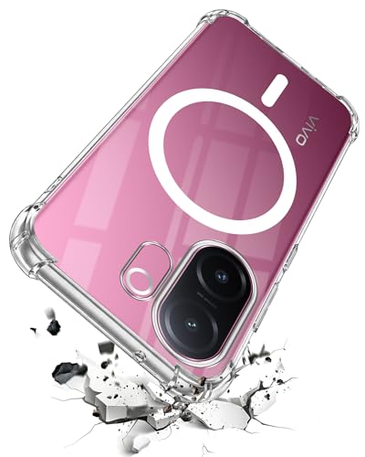 Image of Jkobi Shockproof Crystal-Clear Back Cover for Vivo V60e (Magsafe Wireless Support | Drop & Camera Protection | Hard Polycarbonate)