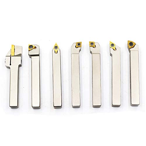 Oscarbide 3/8TURNINGTOOL-7 3/8"Shank Heavy-Duty Indexable Lathe Turning Tool Holder 7 Pcs/Set,10Mm Cnc Nickel Plated Metal Lathe Cutting Tools thumb #2