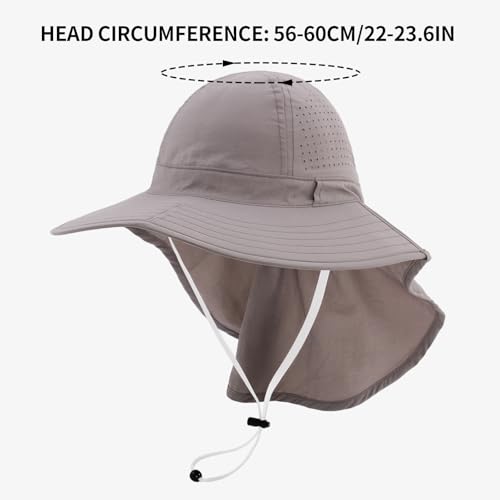 Sombrero de sol para mujer HGGE con ala ancha y protección UV miniatura 3
