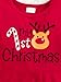 Fashion Girl Clothes 12-18 Months Toddler Girl Christmas Outfits Set Red Ruffle Long Sleeves Reindeer Top Striped Pants Pretty Headband 3PCS