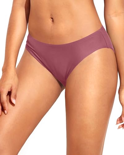 Image of Women Bikini Bottom Full Coverage Bathing Suit Bottoms Swimsuit Bottom | Low Waist Design, Side Strap Cutout, Full Rear Coverage, Secure Fit, Soft Breathable Fabric