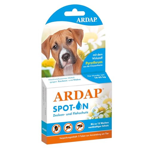 ARDAP Floh- und Zeckenschutz Paket inkl. Dr. Fressnapf Online-Tierarzt Beratung für Hunde (M) - Zeckenmittel für Hunde, Zeckenschutz Hund, Flohmittel Hund, Bis zu 12 Wochen Langzeitschutz