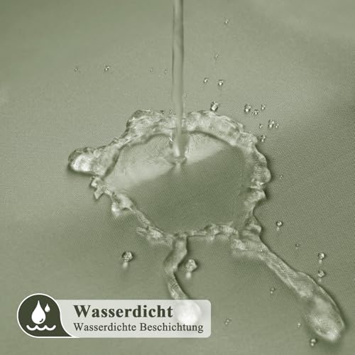 EurCross Duschvorhang 240x200 Extra Breit Wasserdicht Textil Stoff Duschvorhänge für Badezimmer, Grün Anti-Schimmel Waschbar Badevorhang mit 16 Ringen