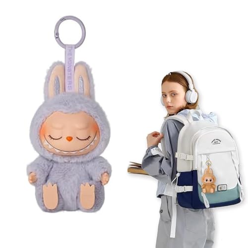 Amebleak Labubu Peluche Llavero, Labubu Monstruo Llavero, Labubu Muñecos, Labubu Plush Toy, Labubu Plushies Toy, Labubu Colgante, Labubu Peluche Juguetes, Regalos para Fans, Niños y Niñas (Púrpura)