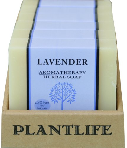 Plantlife Value 6-Pack Aromatherapy Herbal Soap with Natural Ingredients - Lavender - 4 oz each