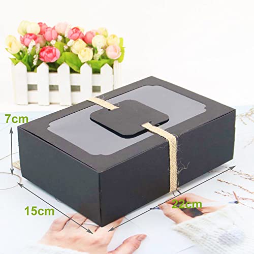Allbusky 24PCS Paper Bakery Boxes with Window, Cake Boxes - Image 4
