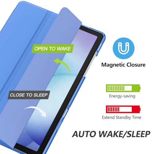 Image of MoKo for Samsung Galaxy Tab A11 Plus / A11+ Case 11 Inch 2026, Galaxy Tab A9 Plus / A9+ Case 11 Inch 2024, Slim Stand Hard PC Translucent Back Shell Smart Cover, Auto Wake /Sleep, Periwinkle