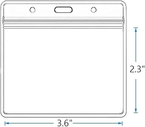Miniatura 2 de 100 soportes horizontales para tarjetas de identificación, de plástico transparente de alta calidad, protector de tarjeta impermeable para tarjetas
