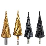 VUQLDHAYZ 1Pcs M35 Cobalt TiAIN & M2 Step Drill Bit 3 Spiral Flutes Industrial Metal Woodworking Tools(4-32mm Shank 2(M2)) VUQLDHAYZ