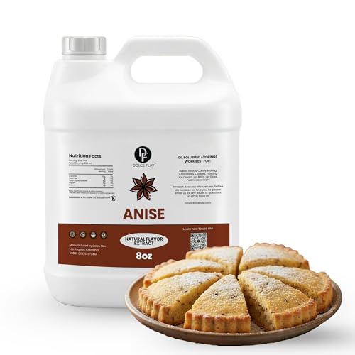 Dolce Flav Anise Flavoring Oil for Baking, Cookies, Biscotti &amp; Candy, 8 Oz