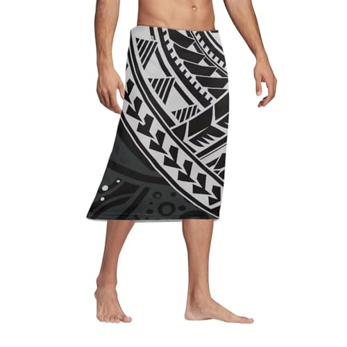 Men's Sarong Hawaiian Swimsuit Bottom Polynesian Wrap Skirt Pareu Tropical Print3