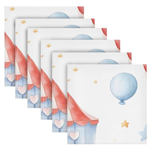 Servilletas de Tela Estampadas 20x20 Pulgadas Pack 6 miniatura 6