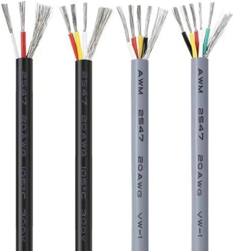 UL2547 Shielded Wire 28AWG Audio Signal Cable - 2 to 8 Core PVC Insulated Copper Control Wire for Audio Channels(GRAY,10M-28AWG (8CORES))