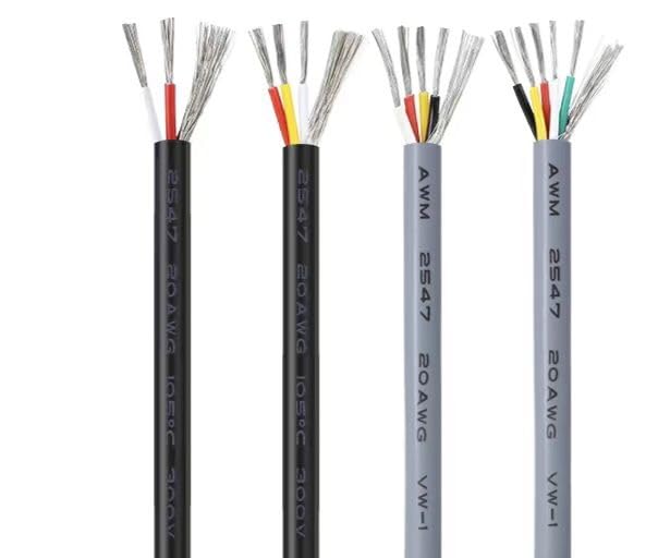 Câble de signal blindé UL2547 28 AWG gris de 10 mètres à 8 conducteurs