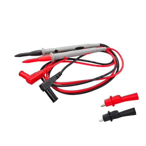 Image of with Threaded Alligator Clips, 4 mm Banana Test Lead Probe Clip Suitable for Most of Digital Multimeter Electronic, Clamp Meter Test Lead Cable Probe Red Black Replacement. (20 A)