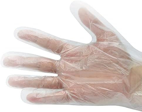 100 x Disposable Plastic Gloves Polythene Food Prep Safe for Catering Hairdressers Butchers DIY