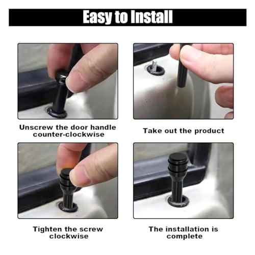 image for GLSOWEE 4PCS Car Door Lock Knobs, 1.96×0.47 Inch Door Lift Bolt Auto 