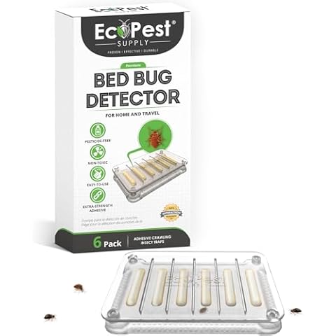 Bed Bug Detector – 6 Pack | Early Detection Bed Bug Trap, Monitor, and Detector for Home and Travel | Indoor Pest Control Traps for Bed Bugs Cover