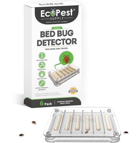 Detector de Chinches – Paquete de 6 | Trampa, Monitor y Detector de Chinches | Detección Temprana para el Hogar y los Viajes