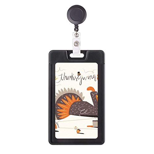 Porte-badge rétractable dinde Thanksgiving parfait pour égayer votre blouse à l'hôpital