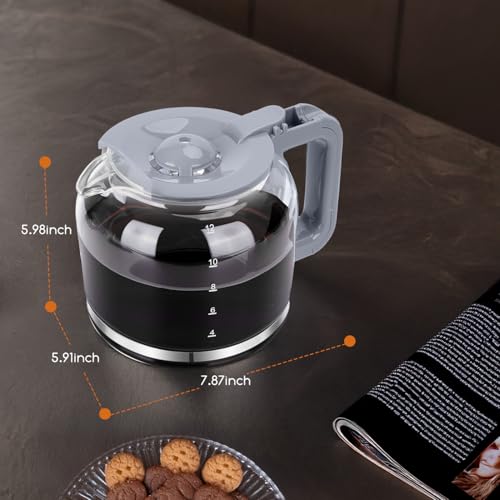 Image of Taylor Swoden Coffee Pot Replacement, 12-Cup Carafe Replacement Coffee Maker Models B30203KG7, Gray