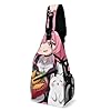 Cute Sling Shoulder Backpack, Rucksack, Just A Woman Who Loves Anime Ramen And Cat Crossbody Rucksack, Tote Bags, Gym Crossbody Sack Satchel Outdoor Hiking Bag for Men Women
