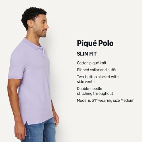 Image of Amazon Essentials Men's Slim-Fit Short-Sleeve Cotton Pique Polo Shirt