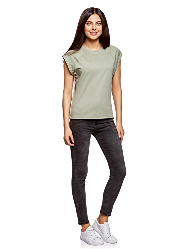 Oodji Ultra Donna T-Shirt Basic Dritta con Orlo