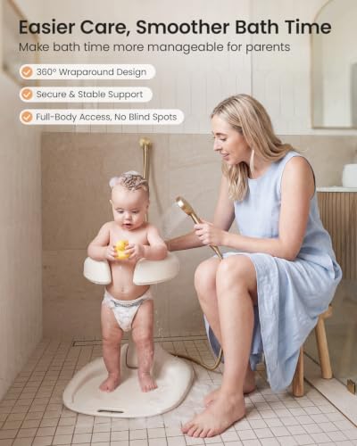 Image of GROWNSY Baby Bath Stand & Foldable Shower Stand for Baby 6 Months And Up