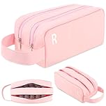 RZCOMP Daily Contact Lens Organizer Case,Portable Contact Lens Storage Case,Travel Contact Lens Storage Case with Clearly Labeled R & L,Storage up to 100 Lenses (Pink)