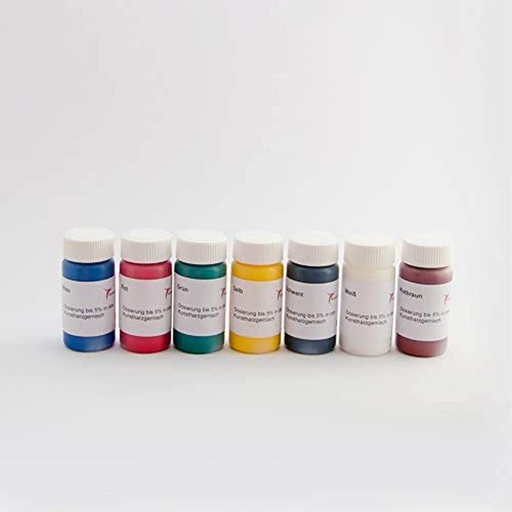 Epoxidharz Farbe Set 7 x 20 g Deckende, 4260504991501, medium, Farbig