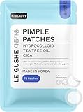 LE GUSHE Korean Pimple Patches for Face (78 Dots) - Hydrocolloid Acne Patches with Tea Tree Oil - Invisible Zit Stickers - Dermatologist Tested - Korean Skin Care
