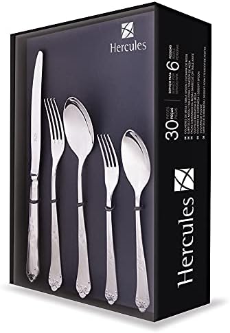 HERCULES Faqueiro Estojo Papelão, 30 Peças, Classique, Herces 049...