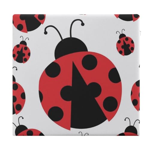 Cojín viscoelástico Funny Ladybug contra dolor al sentarse tapete suave para silla oficina 2