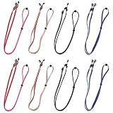 PU Leder Brillen Seil 8 Stück Brillenkette Brillen Cord Herren Brillenschnur Brille Kordel Halter Damen Brillenkordel mit Einstellbare Karabiner für Unisex Sonnenbrille Lesebrille Schutzbrille Sport