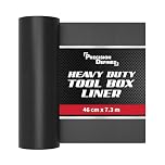 Precision Defined Professional Grade Tool Box Liner, Black | Tool Box Drawer Liner, Shelf Liner Non Slip Mat, Thick Cabinet Shelf Liner, Toolbox Drawer Liners, Tool Chest, Workbench Mat (45 cm x 7.3m)
