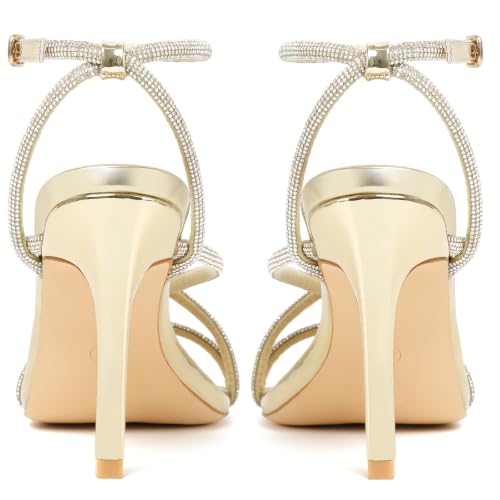 Image of Mostrin Strappy Heels for Women Square Open Toe Lace Up Heeled Sandals Ankle Strap Sexy Stiletto High Heels for Party, Prom, Dating, Wedding