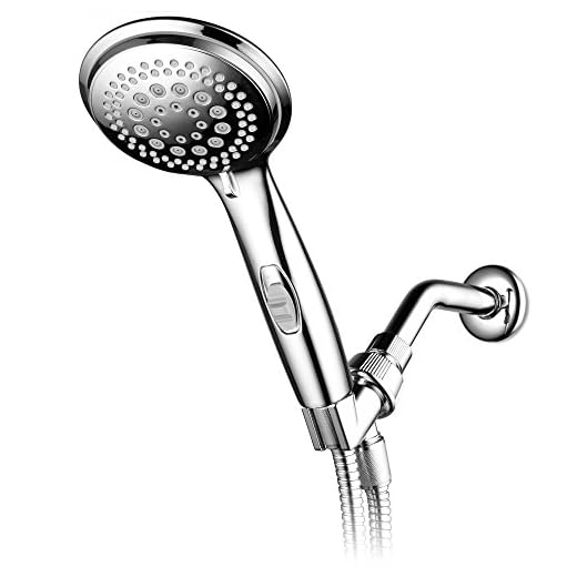 Dream Spa Shower Heads | Shower Head Dream Spa 1459 9-Setting High-Power Ultra-Luxury Handheld Shower Head with Patented ON/OFF Pause Switch and 5-7 foot Stretchable Stainless Steel Hose (Premium Chrome) Use as overhead or handshower