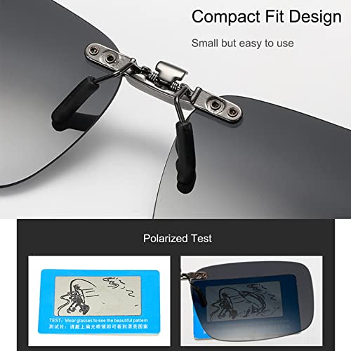 Polarized Clip On Sunglasses, UV Protection Clip On Glasses for Men3