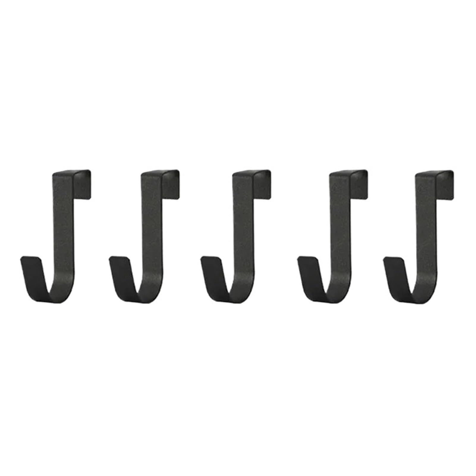 Pexlor Black 5Pcs Multi-Purpose Hook For Kitchen Cabinet Door, Clothes Hat Towel Hanger(Black 5Pcs)