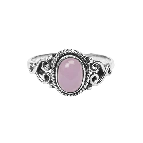 Avicrafts Rose Quartz Stone Ring 925 Sterling Silver Statement Ring For Women Handmade Rings Gemstone Christmas Promise Ring Size Us 5 Gift For Her thumb #1