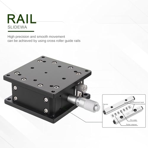Manueller Z-Schritt, Linearer Mikrometer, Feineinstellung, Kugellager, Präzision, Trimming Cross Roller Z Achse, horizontal, Hebeposition, lineare Stufe, 60 x 60 mm, für präzise Inspektion