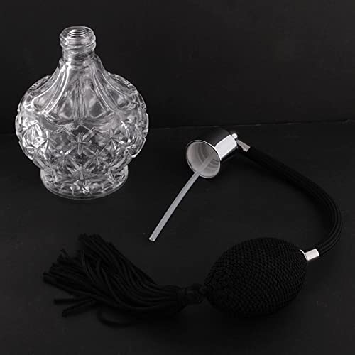 Flacons de parfum vides rechargeables verre transparent 100 ml atomiseur spray noir - 7