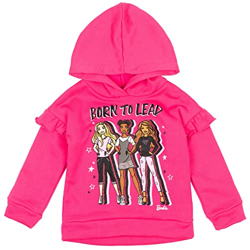 Barbie Toddler Girls' 2-Piece Hoodie and Leggings Set Rose Pink Black 2T - image 5